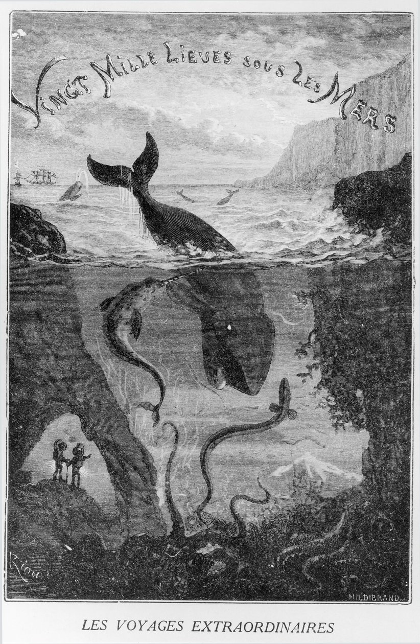 Henri Theophile Hildibrand (1824-97) tarafından oyulmuş Jules Verne (1828-1905) tarafından 