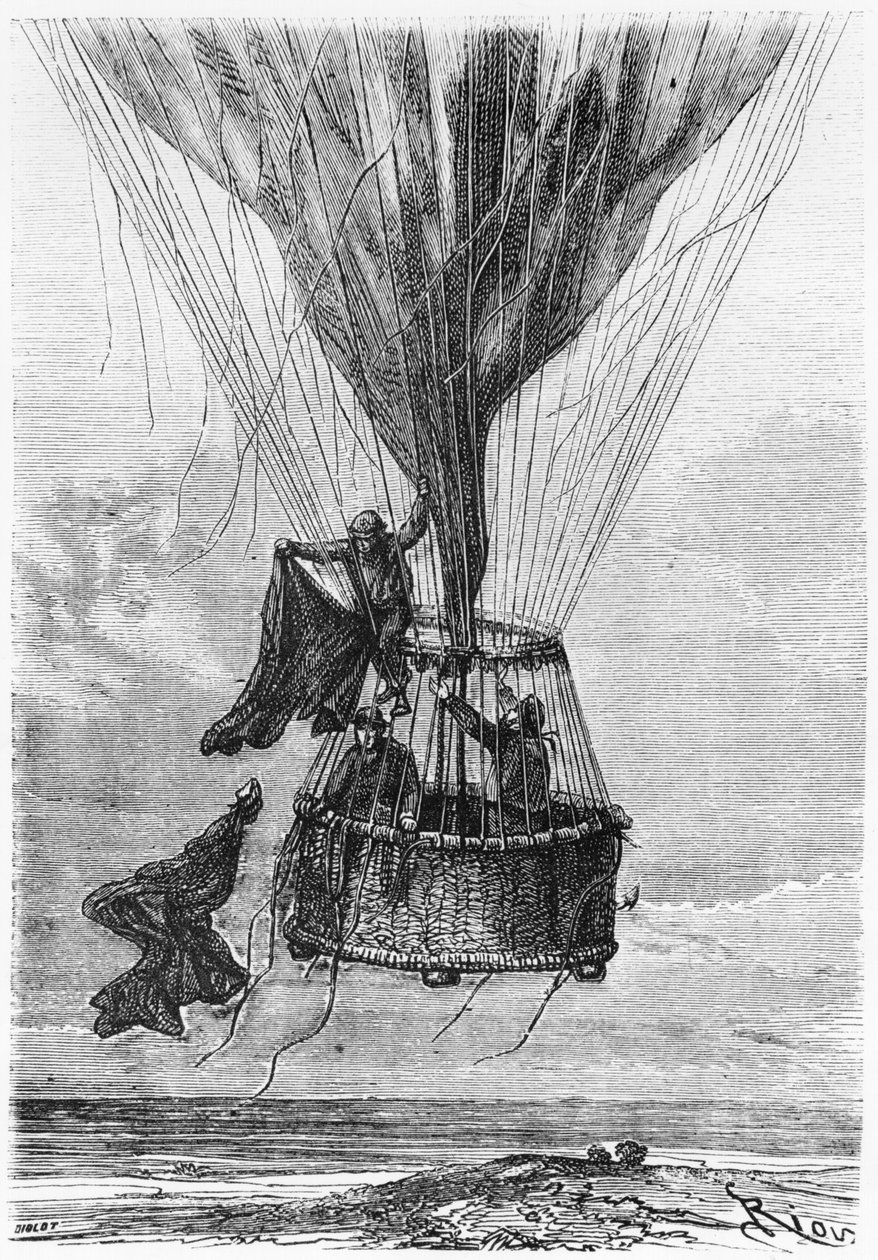 Gondolda Üç Adam, Jules Verne