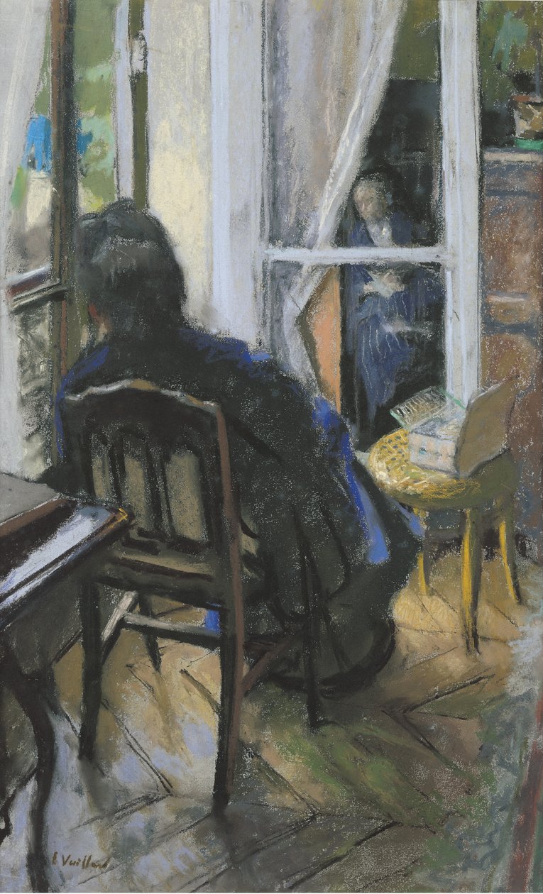 Pencerede (kağıt üzerinde pastel) by Edouard Vuillard