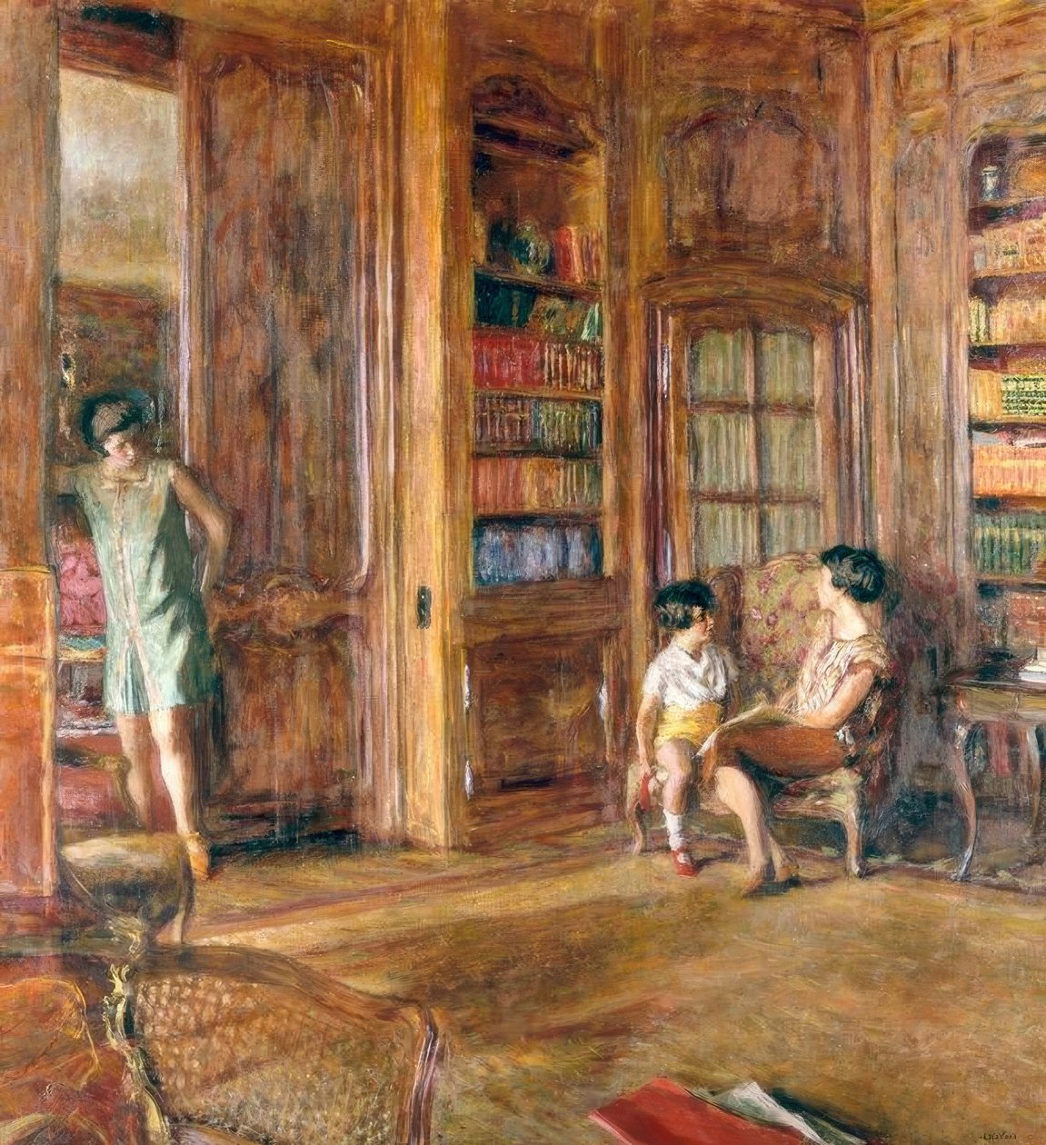 Kütüphanede by Edouard Vuillard