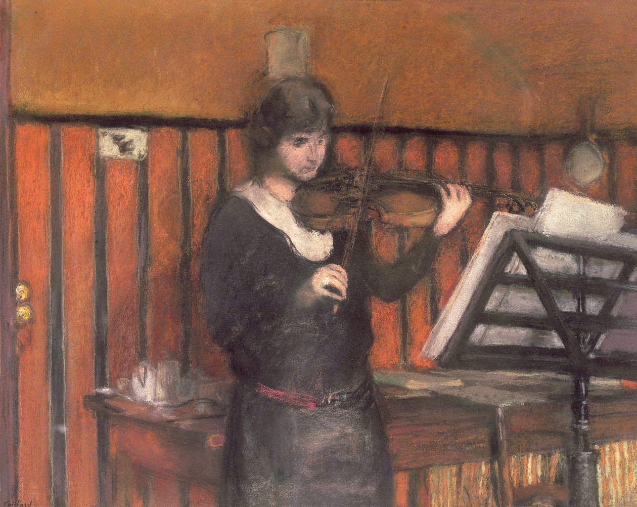 Madam Miriam Fried (d.1846), kemancı by Edouard Vuillard