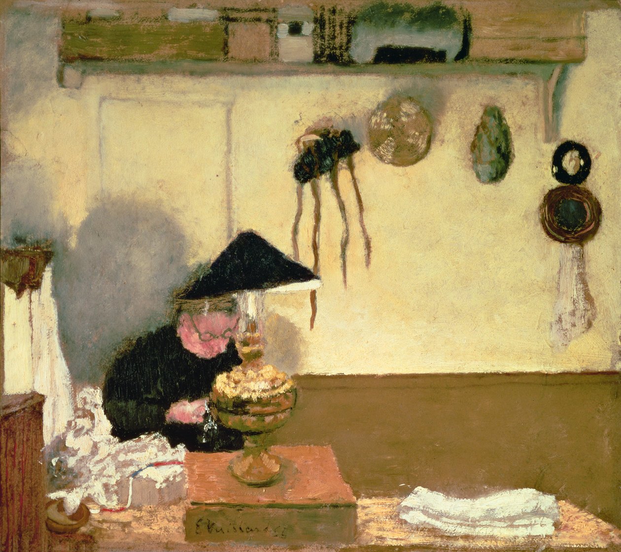 Madam Vuillard Dikiş by Edouard Vuillard