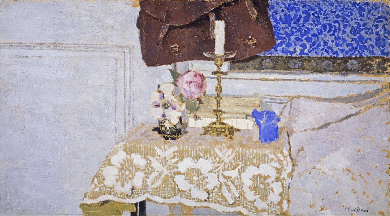 Şamdanla Natürmort (Şamdan) by Edouard Vuillard