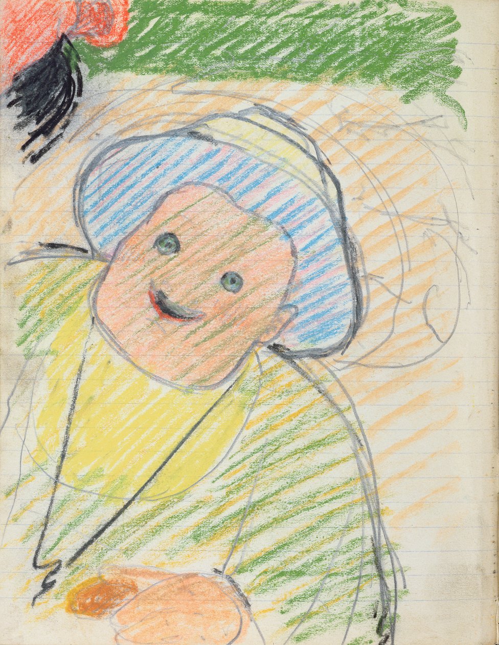 Eskiz defterinden bir sayfa (kağıt üzerinde mum boya) by Edouard Vuillard
