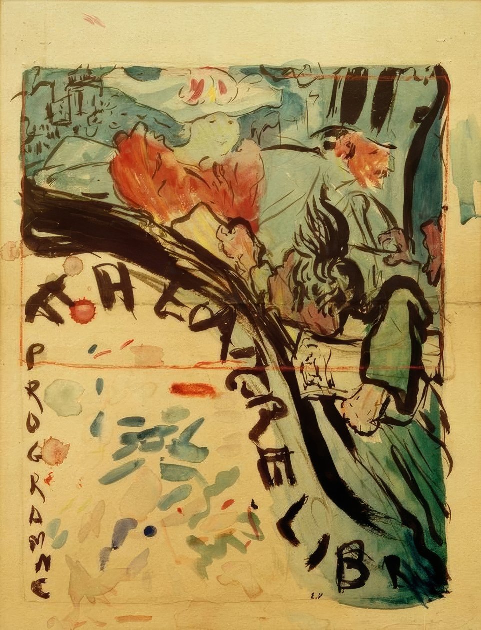 Özgür Tiyatro için program projesi by Edouard Vuillard