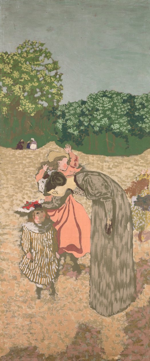 The Public Gardens: The Questioning, 1894 (tuval üzerine distemper) by Edouard Vuillard