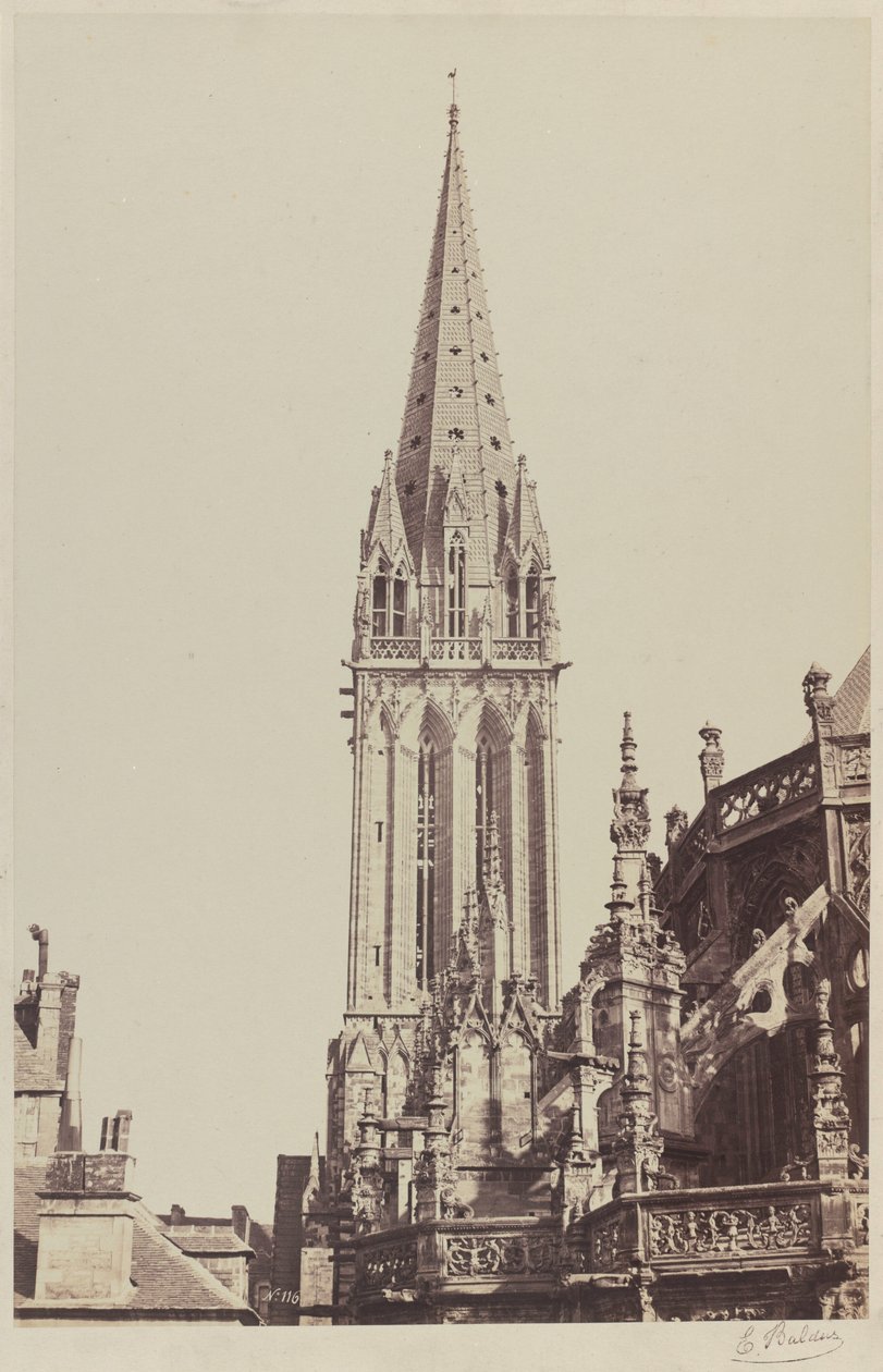 Saint-Pierre Kilisesi, Caen,1855 (fotoğraf) by Edouard-Denis Baldus