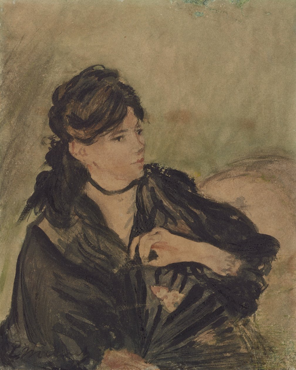 Hayranlı Berthe Morisot by Edouard (after) Manet