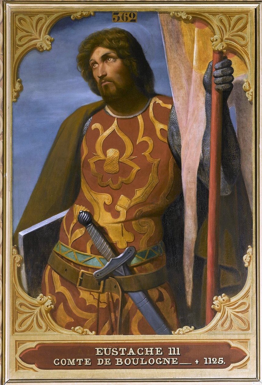 Eustace III, Boulogne Kontu, 1844. by Édouard Alexandre Odier
