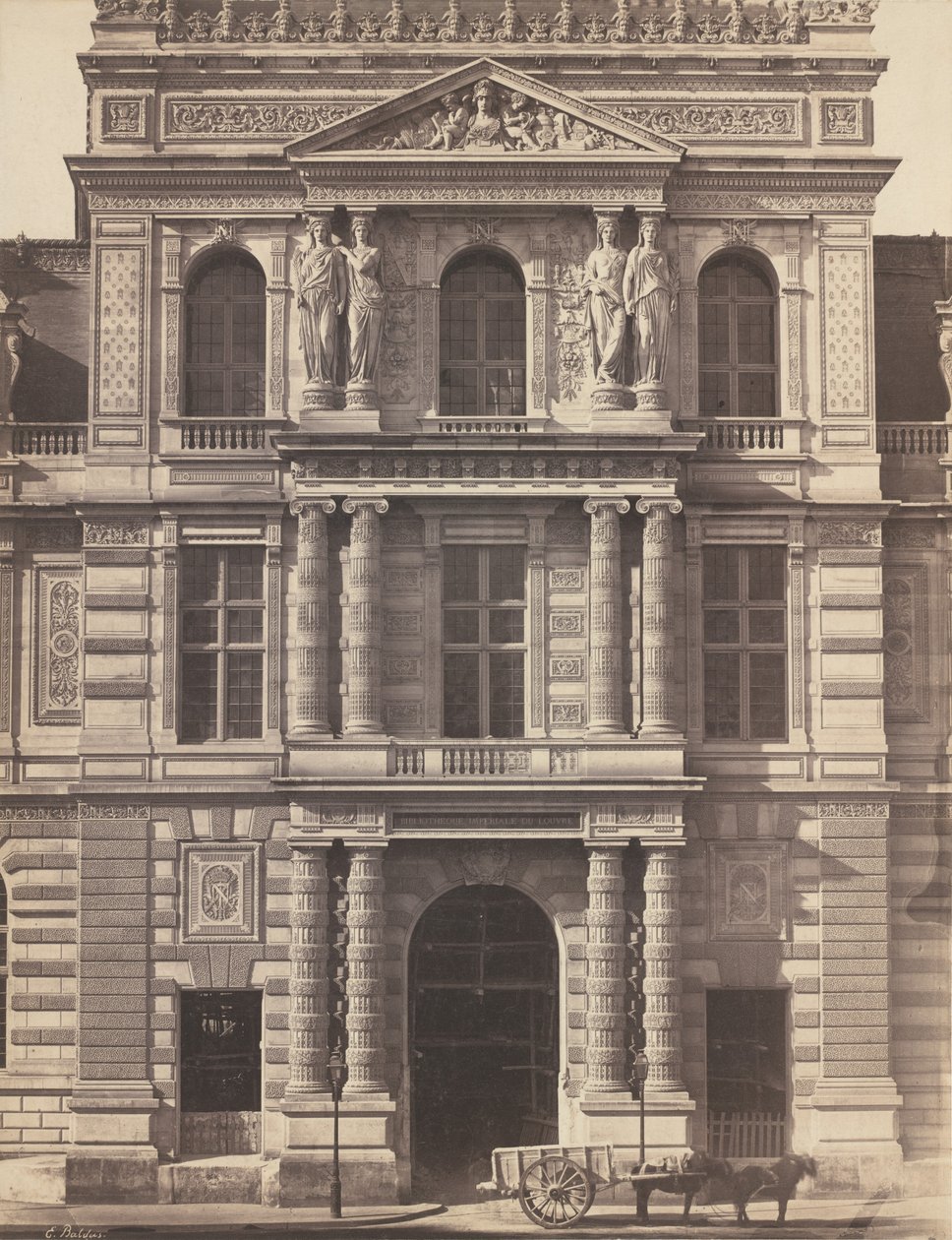 Louvre İmparatorluk Kütüphanesi by Edouard Denis Baldus