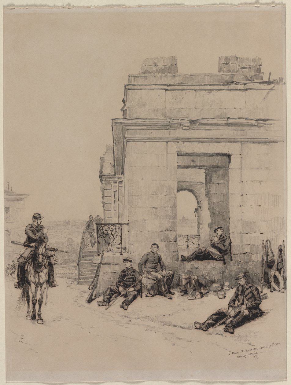 Dinlenen Askerler, 1878. by Jean Baptiste Edouard Detaille