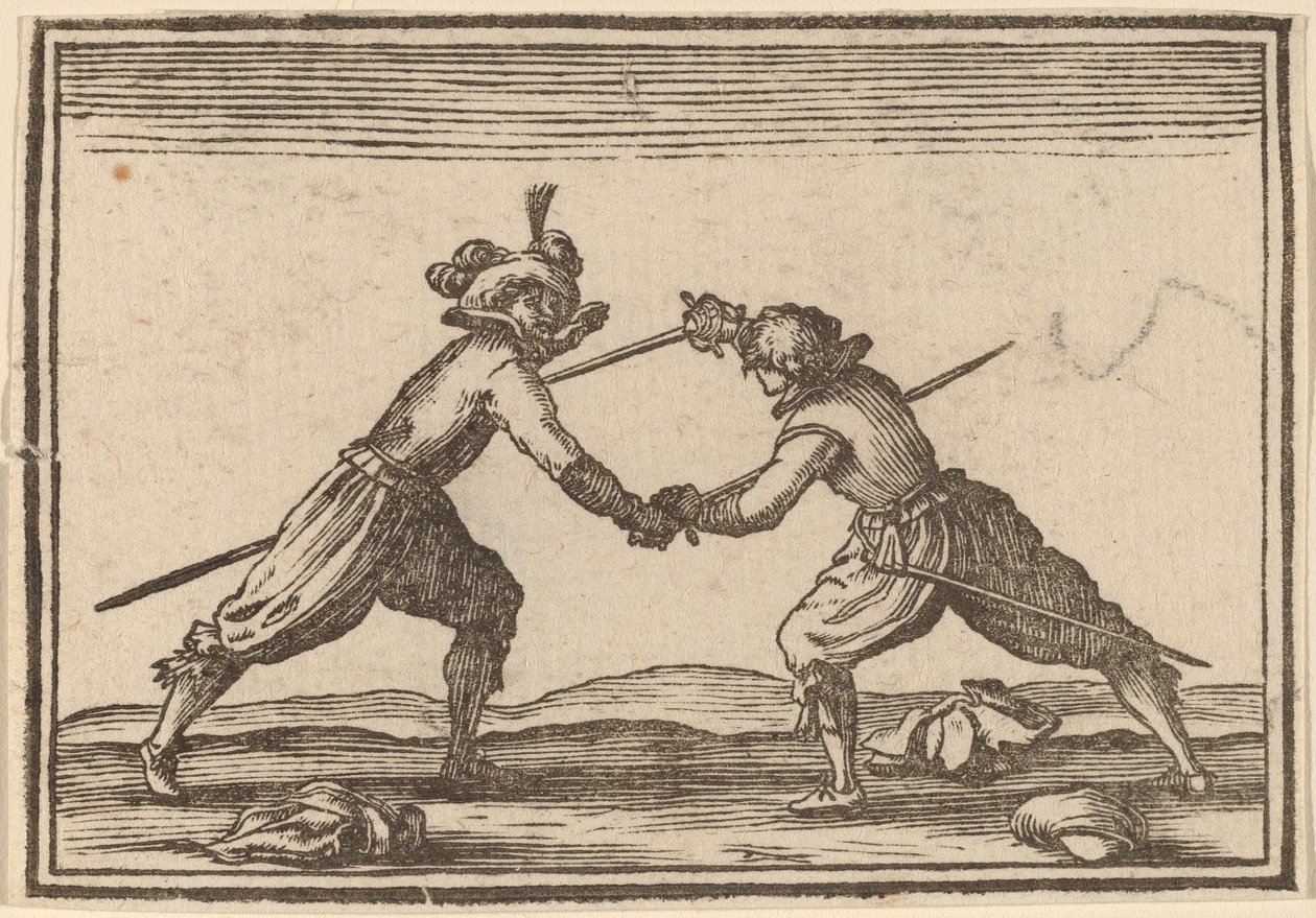 Kılıçlı Düello by Edouard Eckman after Jacques Callot
