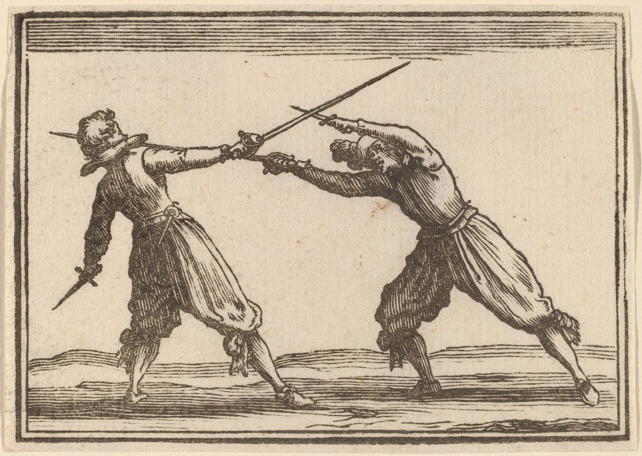 Kılıç ve Hançerlerle Düello by Edouard Eckman after Jacques Callot