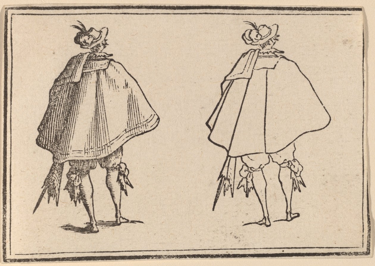 Arkadan Görülen Büyük Mantolu Beyefendi by Edouard Eckman after Jacques Callot