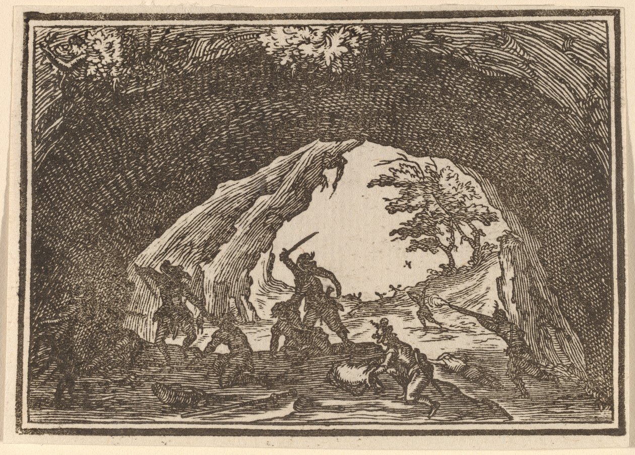 Soygunculara Saldıran Askerler by Edouard Eckman after Jacques Callot