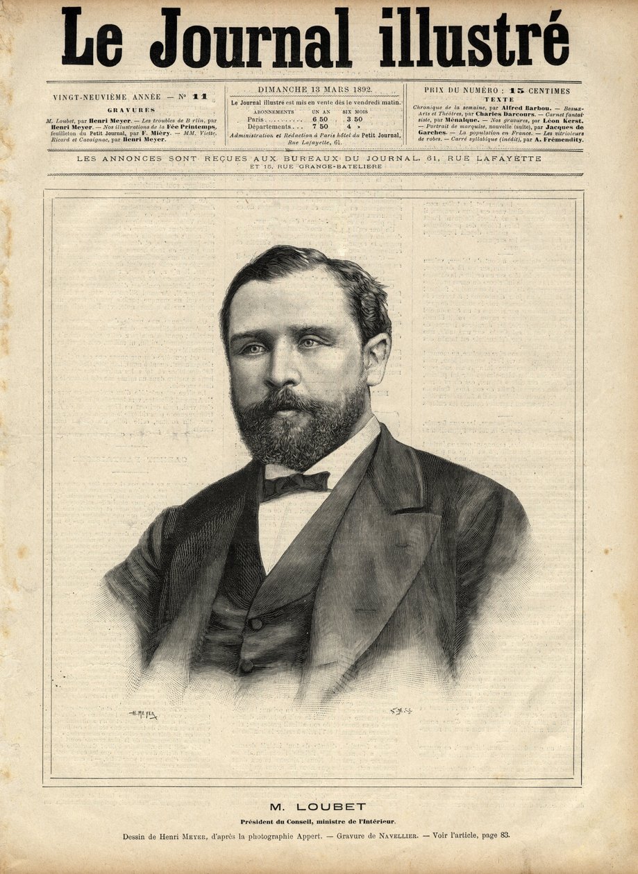 Emile Loubet (1836-1929) 1892