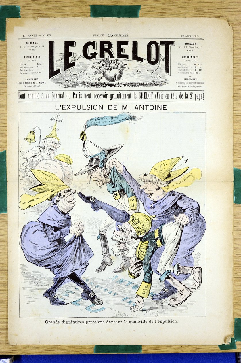 “Le Grelot”un kapağı, sayı 835, Satirique en Couleurs by Edouard Guillaumin Pepin