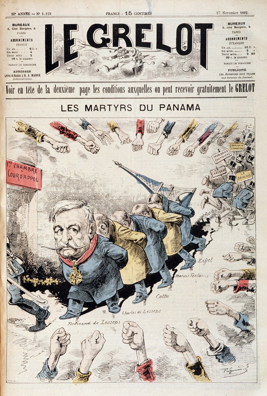 Panama Şehitleri, Pépin - Couv. 27 Kasım tarihli “The Grelot””” by Edouard Guillaumin Pepin