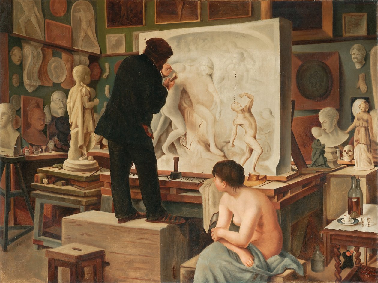 Babamın Stüdyosu by Edouard Joseph Dantan