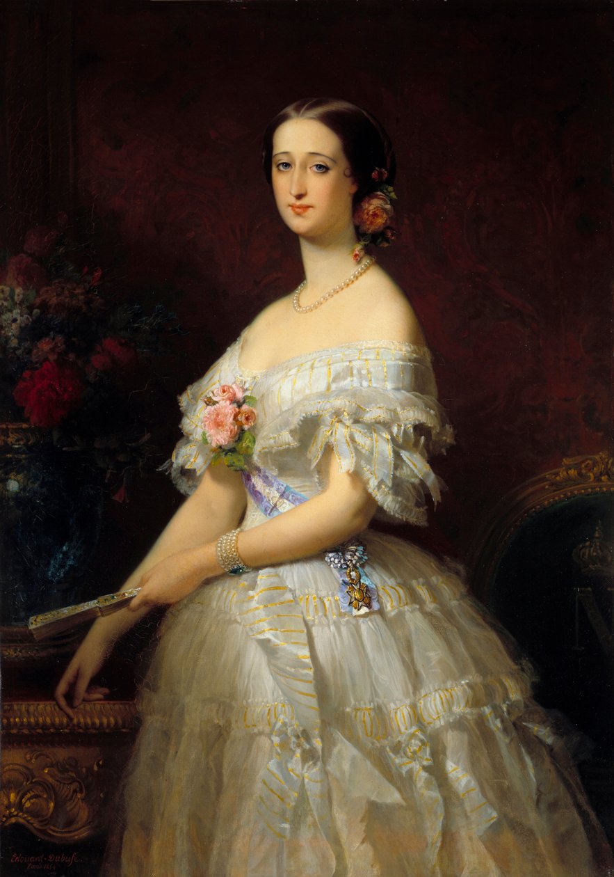 Imperatrice Eugenie'nin Portresi (1826-1920). Edouard Louis Dubufe'nin (1820-1883) tablosu by Edouard Louis Dubufe