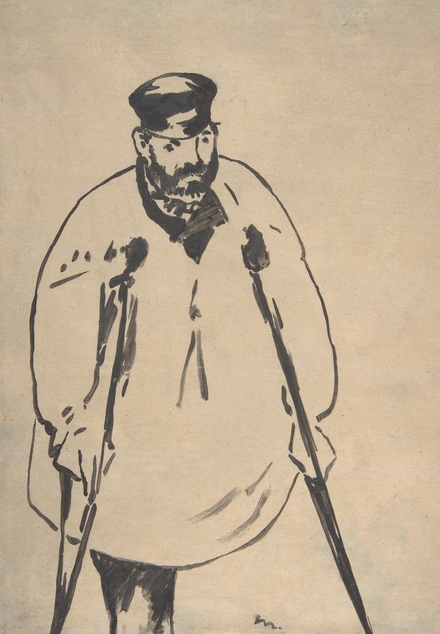 Koltuk değneklerinde bir adam, 1878. by Édouard Manet