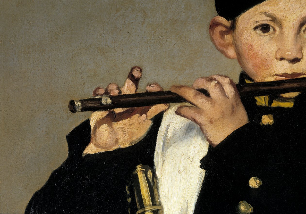 Bir flüt oyuncusu. Detay. Edouard Manet