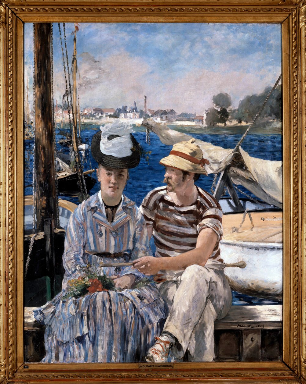 Argenteuil Çift kürek giysileri içinde. Edouard Manet