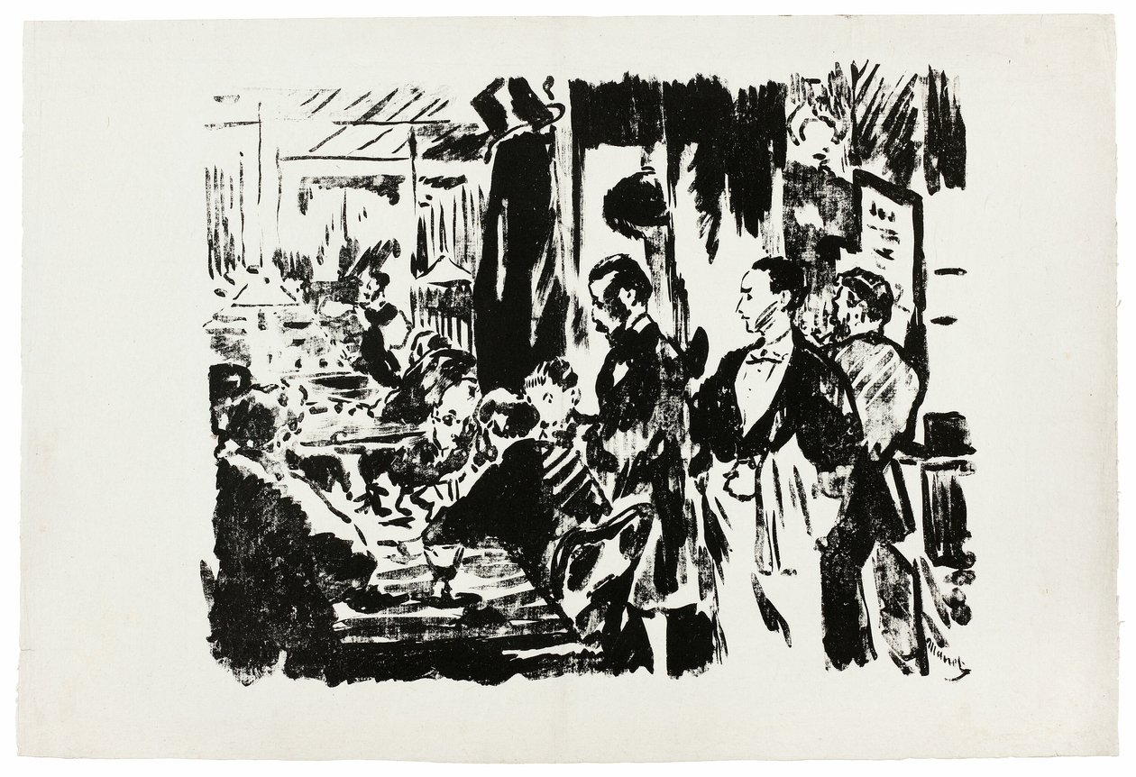 Kafede (yayınlanmamış plaka) by Édouard Manet