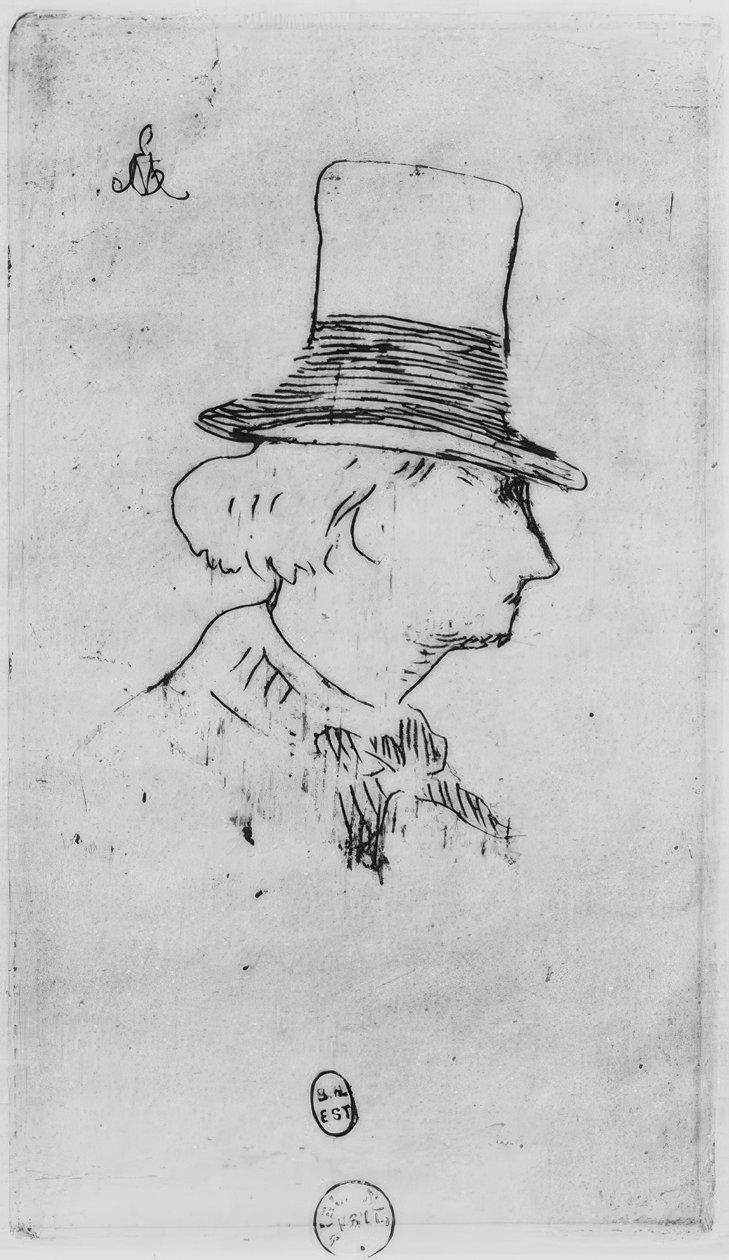 şapkalı Baudelaire by Édouard Manet