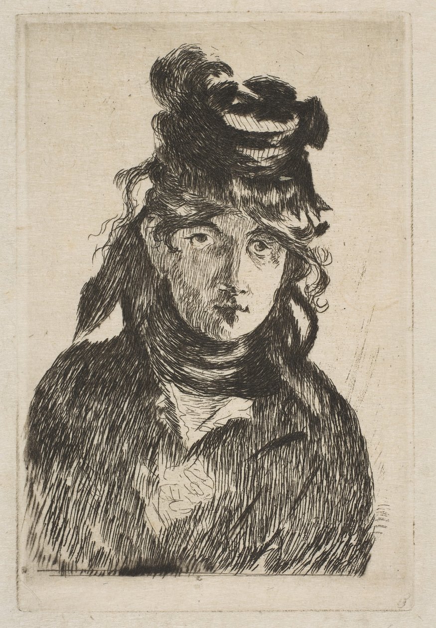 Berthe Morisot, 1872. by Édouard Manet