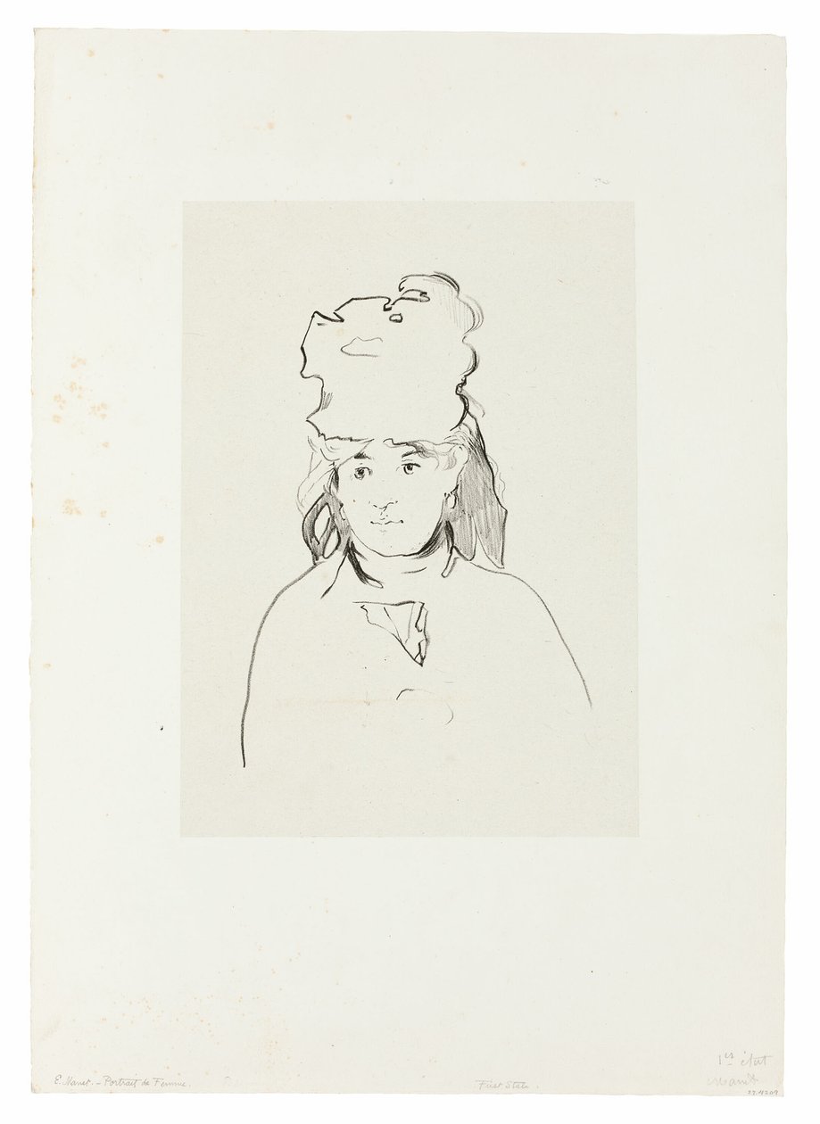 Siluet Berthe Morisot by Édouard Manet