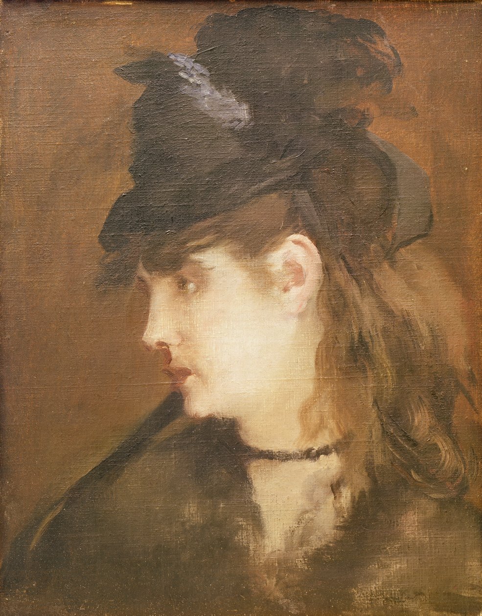 Siyah Şapkalı Berthe Morisot by Édouard Manet