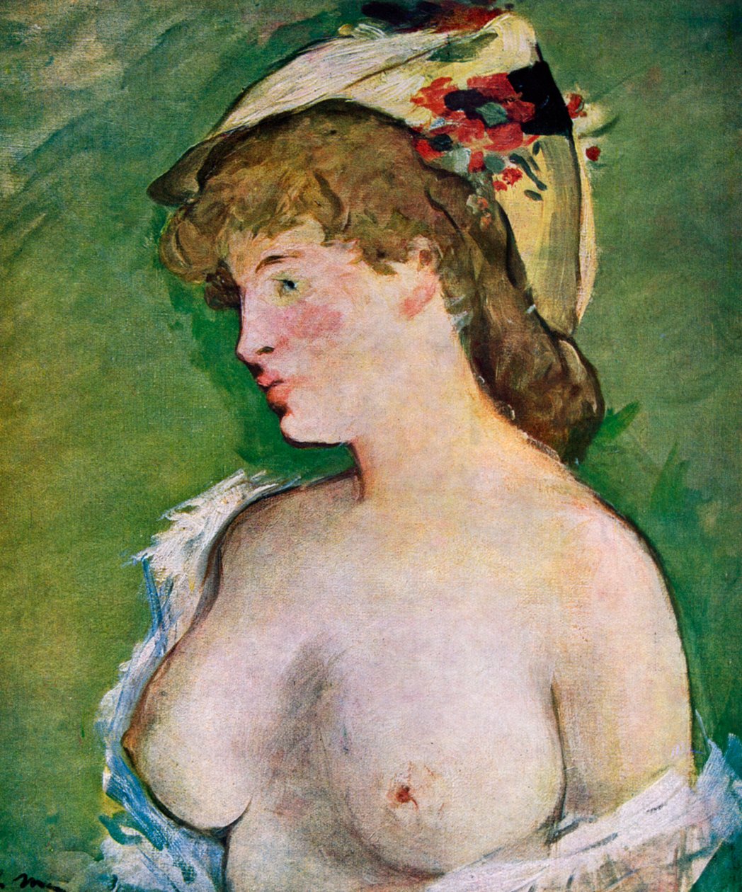 Çıplak Göğüslü Sarışın Kadın, 1878. by Édouard Manet