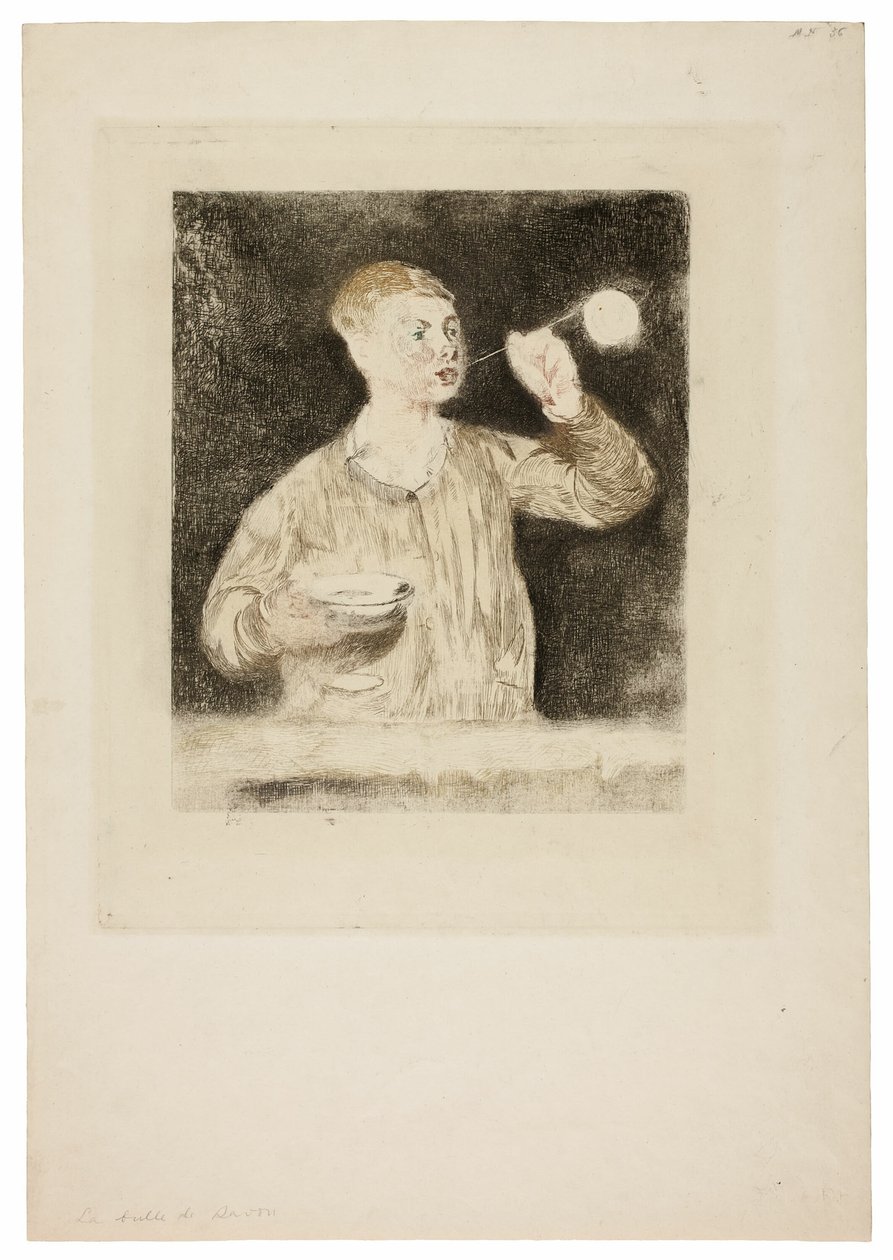 Çocuk Üfleme Sabun Köpüğü by Édouard Manet