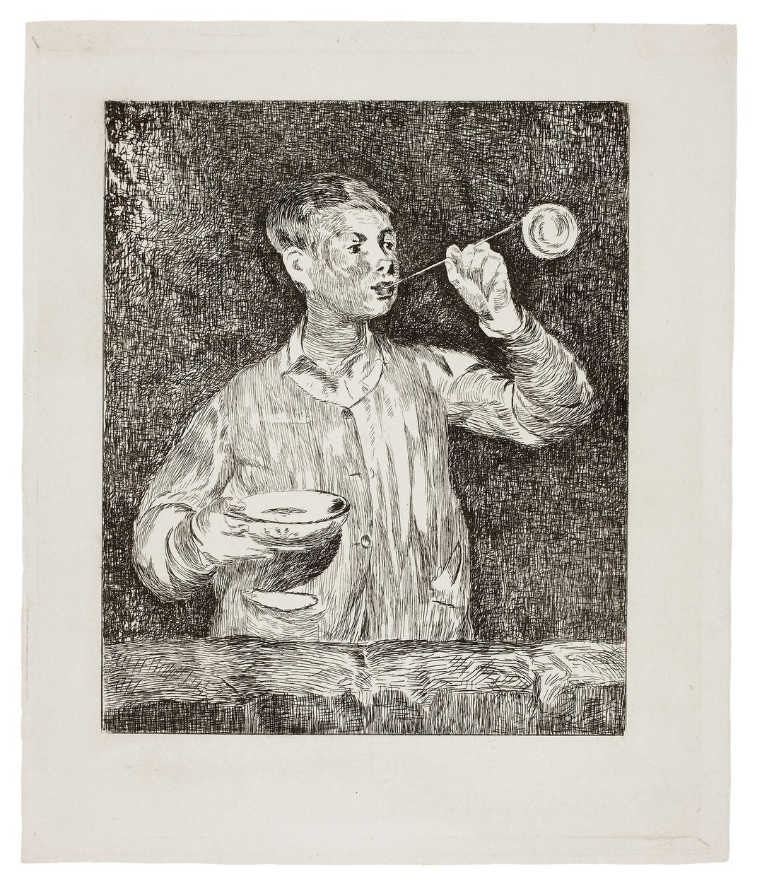 Çocuk Üfleme Sabun Köpüğü by Édouard Manet