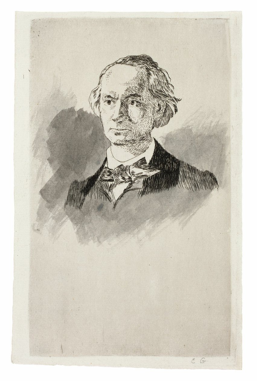 Charles Baudelaire, Tam Yüz III by Édouard Manet