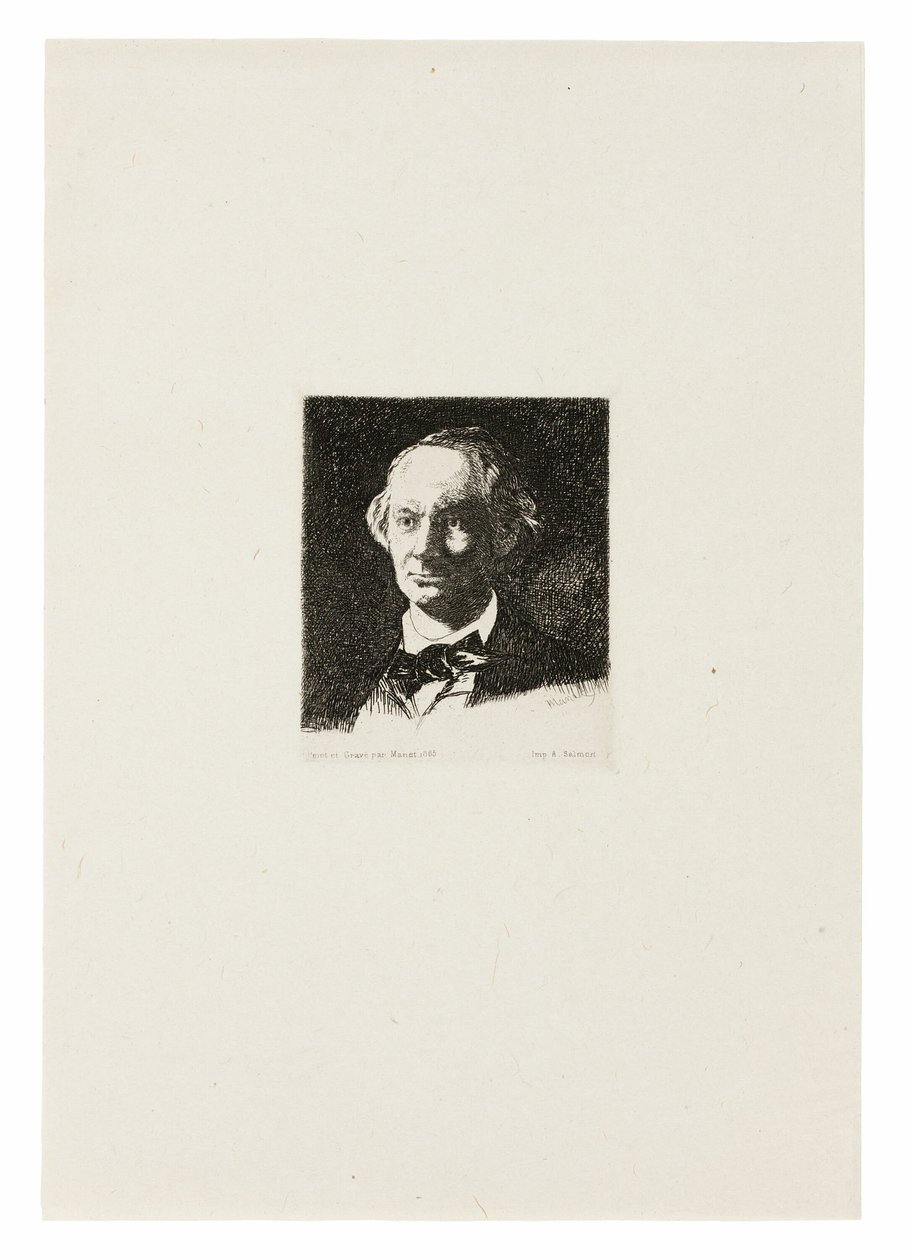 Charles Baudelaire, Tam Yüz III by Édouard Manet