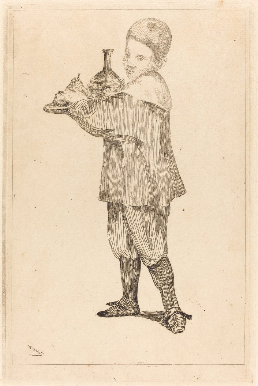 Tepsi tutan çocuk by Édouard Manet