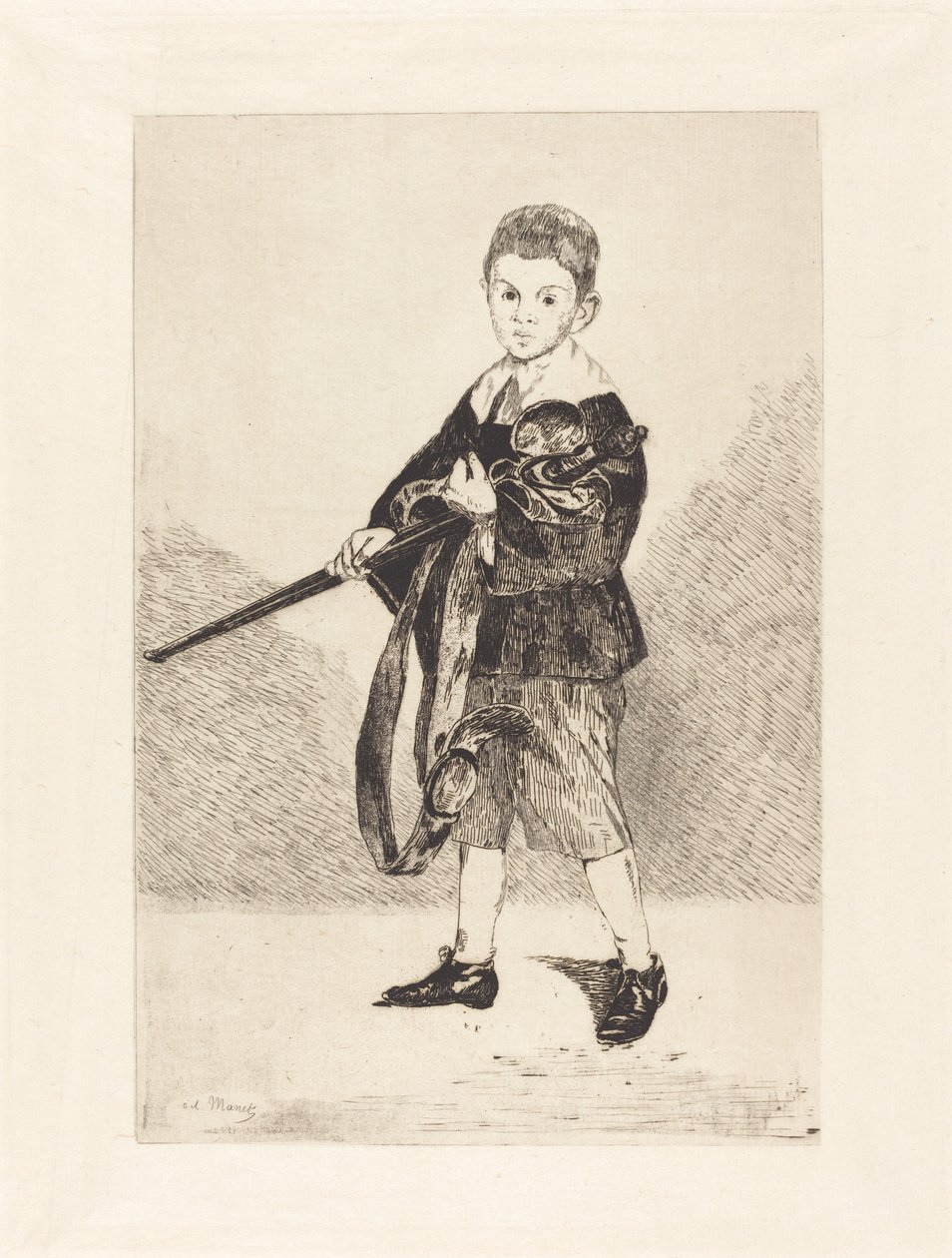 Kılıçlı Çocuk, Sola Döndü by Édouard Manet
