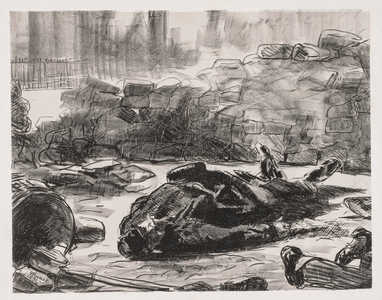İç Savaş (Paris Komünü Sahnesi) by Édouard Manet