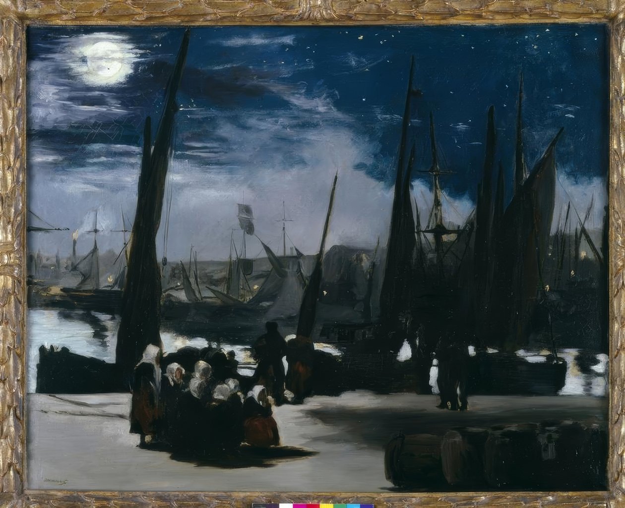 Boulogne limanı üzerinde ay ışığı by Édouard Manet