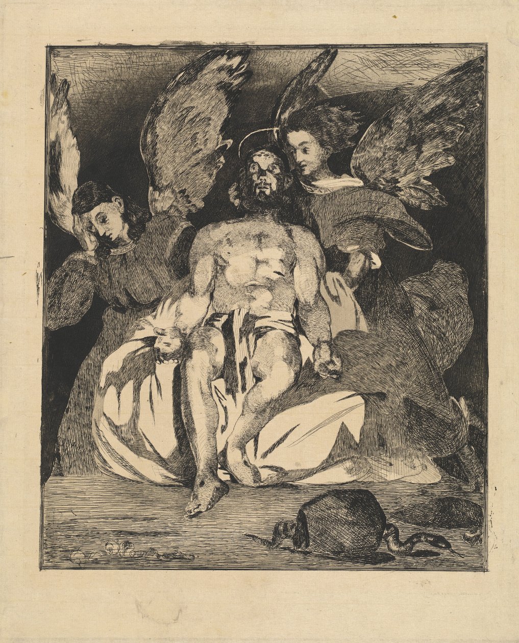 Meleklerle Ölü İsa (Christ aux anges) by Édouard Manet