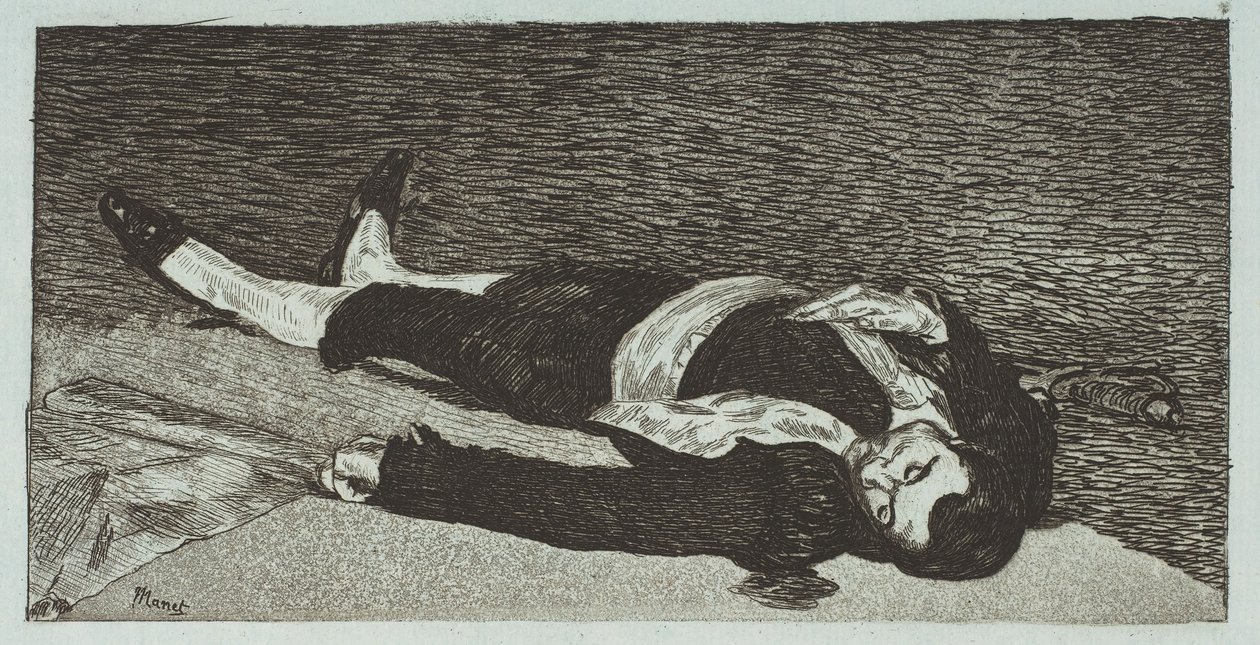 Ölü Toreador, 1867-68. by Édouard Manet