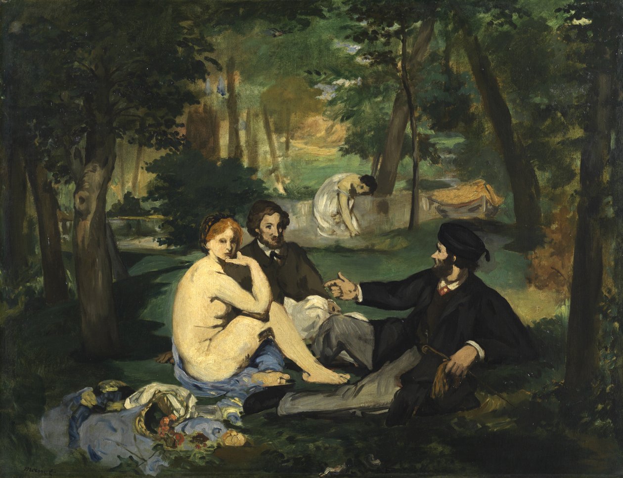Dejeuner sur lHerbe, 1863 (kroki) (ayrıca bkz. 2310) by Édouard Manet