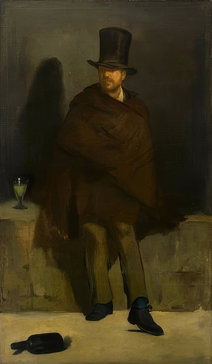 Absinthe içen. 1859 by Édouard Manet