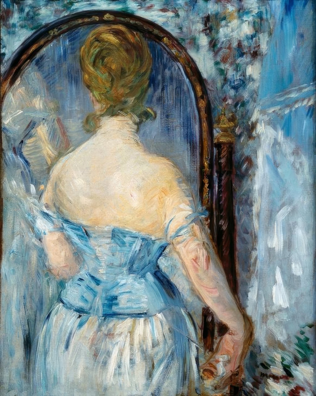 Ayna karşısında by Édouard Manet