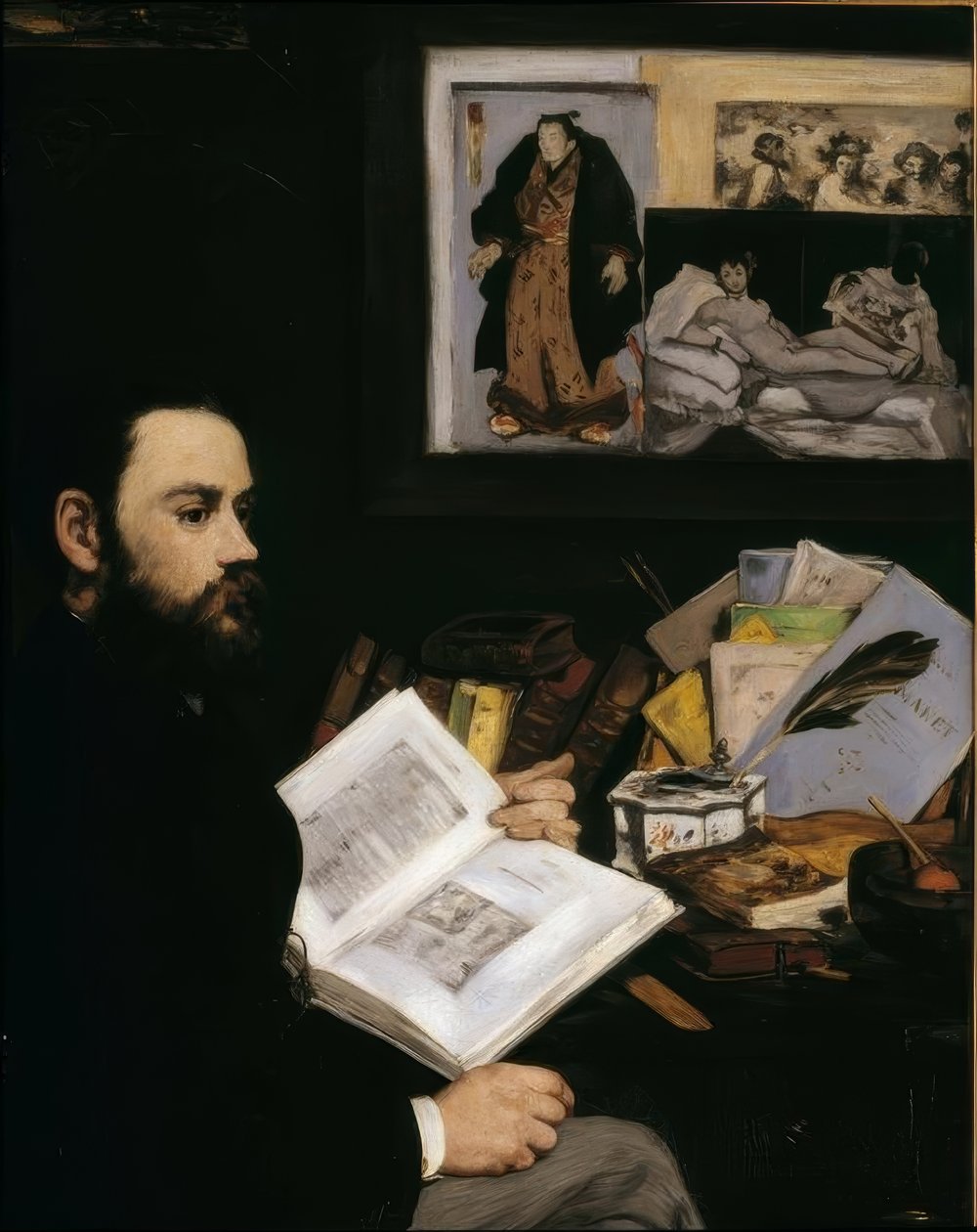 emile zola by Édouard Manet