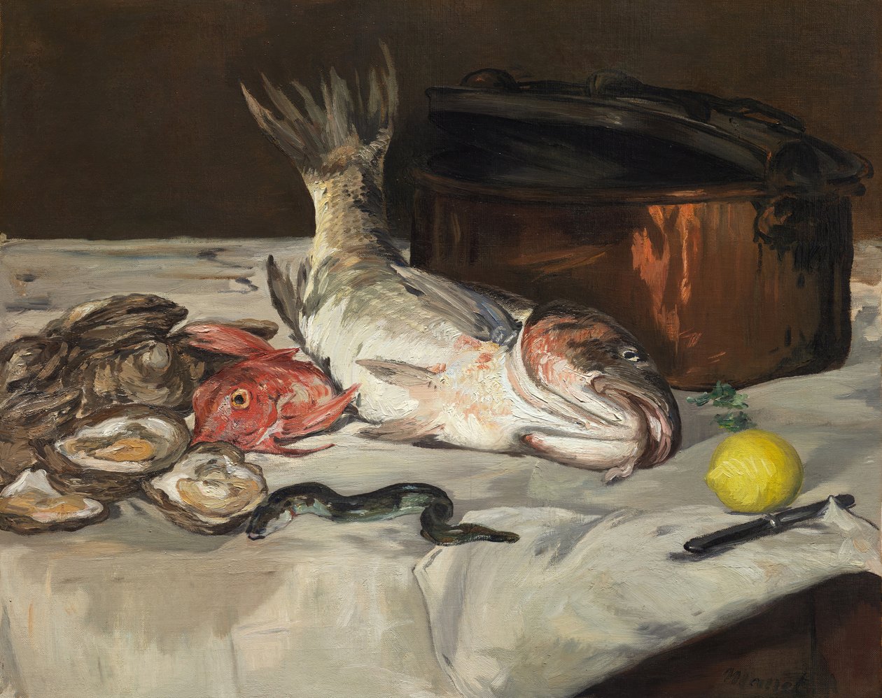 Balık Natürmort, 1864. by Édouard Manet