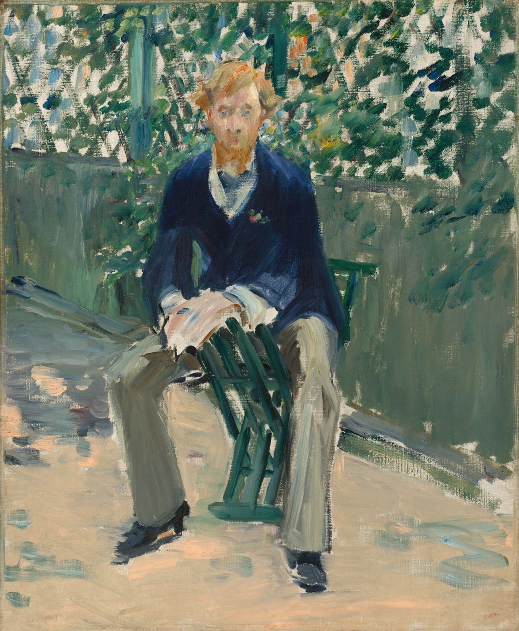 George Moore, Sanatçının Bahçesinde by Édouard Manet