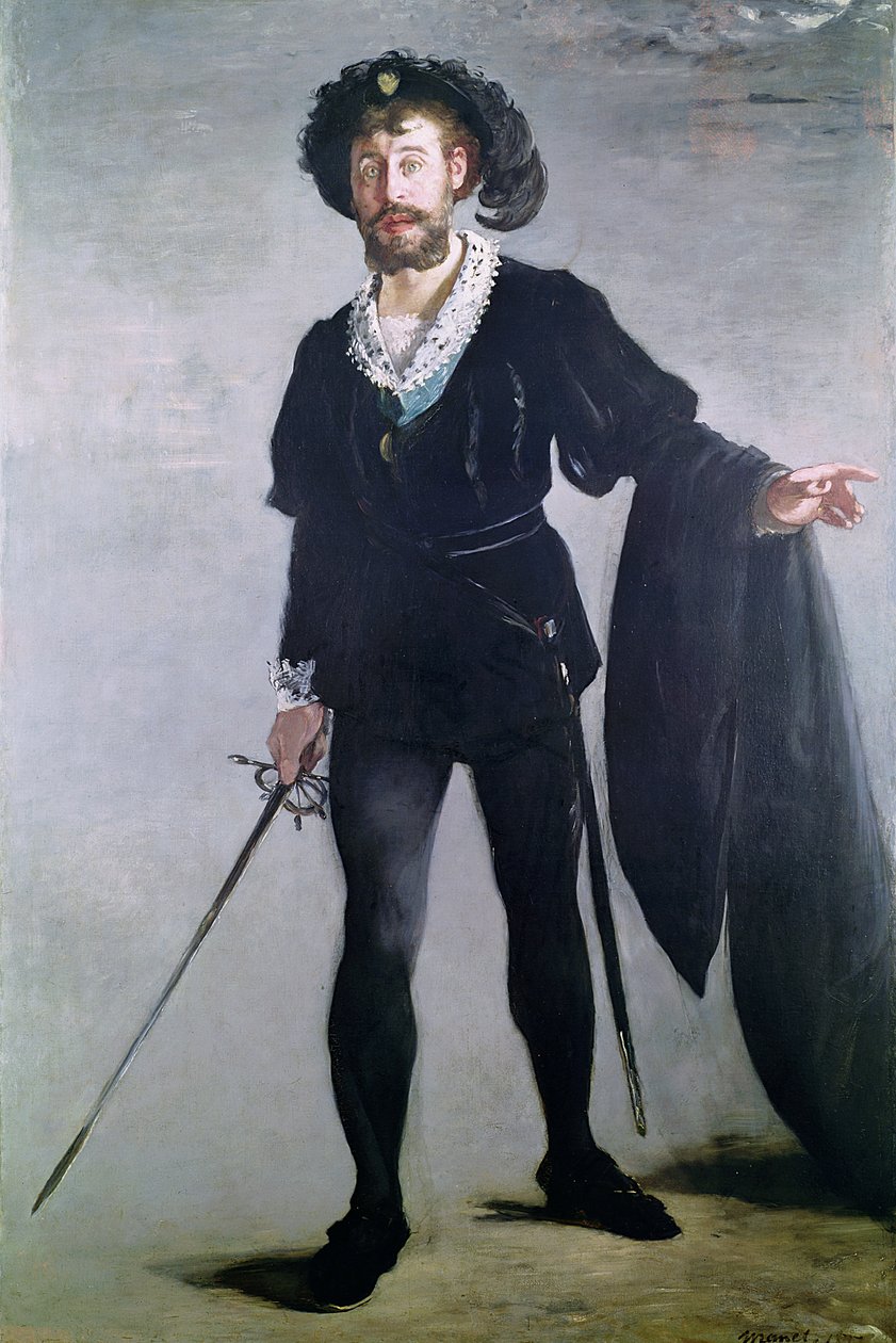 Jean Baptiste Faure (1830-1914) Hamlet rolünde, 1877 by Édouard Manet